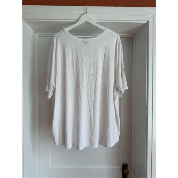 Universal Standard White Martha V-Neck Stovepipe Sleeve T-Shirt sz XL NWT - Picture 11 of 12